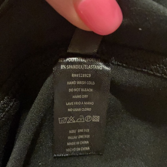 ONE SIZE BLACK SOFT STRETCH LEGGINGS BLACK - Picture 4 of 5